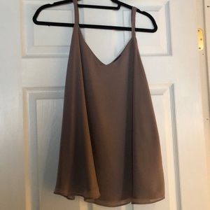 Torrid TAUPE Double Layer Chiffon Swing Cami
